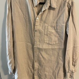 Chico's Tan Cotton Blend Casual Shirt